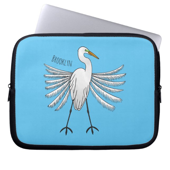 Funda Para Portátil Gran ilustracion de personalizado de aves de garga (Frente)