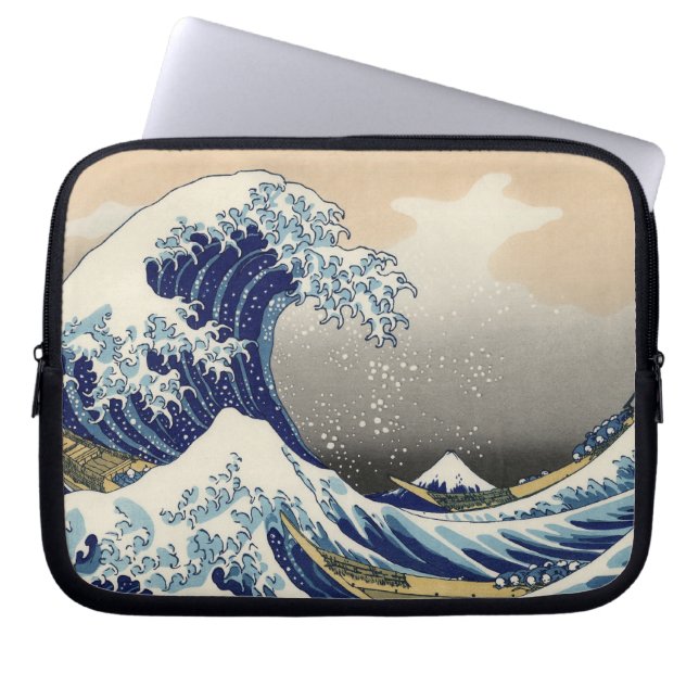 Funda Para Portátil Gran ola de pintura japonesa Kanagawa (Frente)