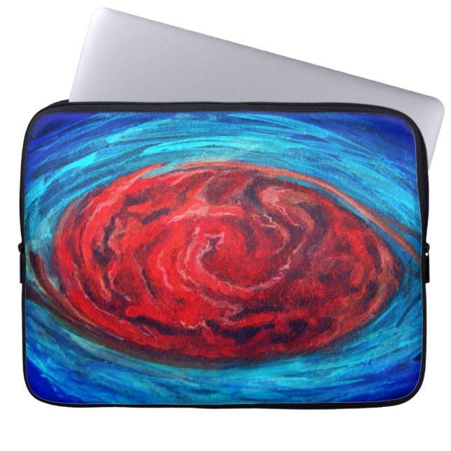 Funda Para Portátil Gran punto rojo de la manga de la laptop Júpiter (Frente)