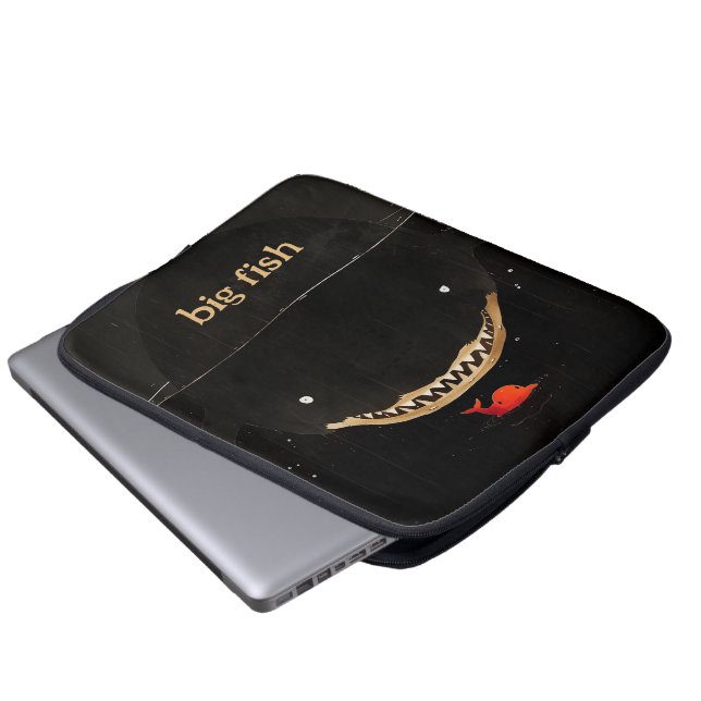 Funda Para Portátil Gran tiburón oscuro (Inferior anverso)