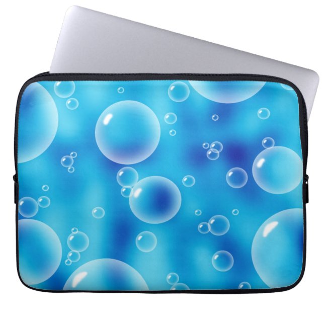 Funda Para Portátil Grandes burbujas azules (Frente)