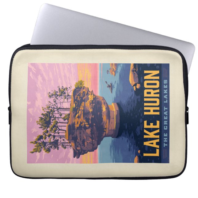 Funda Para Portátil Grandes Lagos | Lago Huron (Frente)