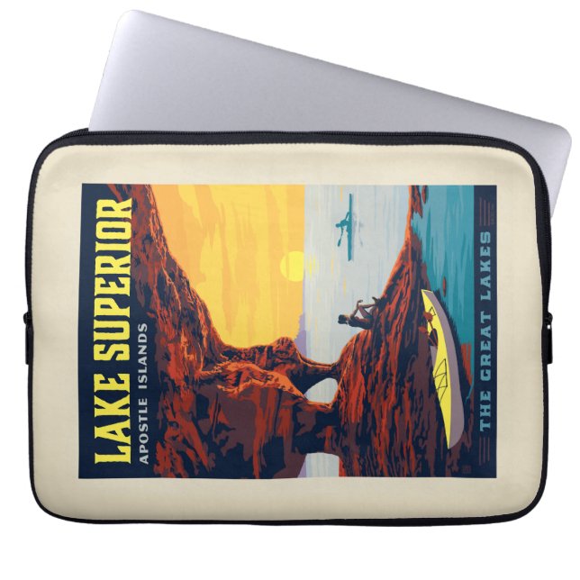 Funda Para Portátil Grandes Lagos | Lago Superior (Frente)