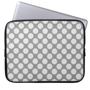 Funda Para Portátil Grandes puntos retro - tonos grises/grises