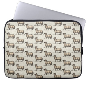 Funda Para Portátil Granja de cordero de ovino Vintage