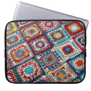 Funda Para Portátil Granny Square Crocheted Quilt