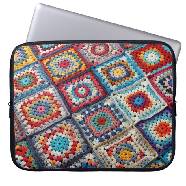 Funda Para Portátil Granny Square Crocheted Quilt (Frente)