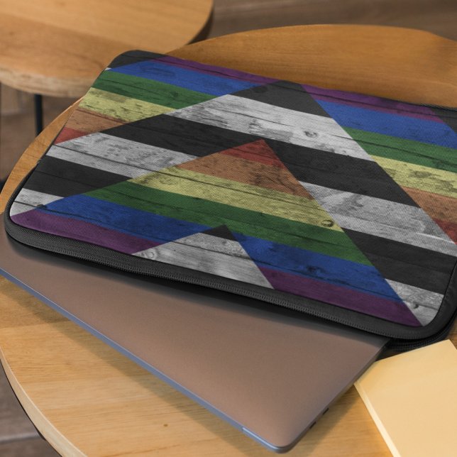 Funda Para Portátil Grano de madera sutil aliado Bandera del Orgullo A (Subido por el creador)