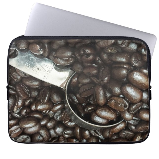 Funda Para Portátil Granos de café tostados con fotografía de Scoop pl (Frente)