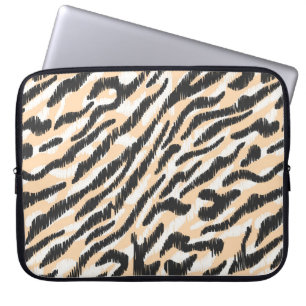 Funda Para Portátil Grapa de piel de leopardo de cebra vintage sin foc