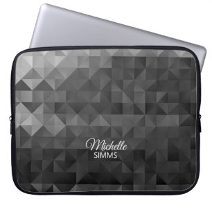 Funda Para Portátil Gray-Black Geometric Pattern and Customization
