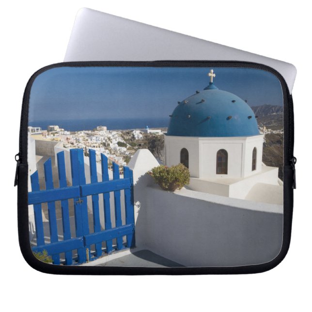 Funda Para Portátil Grecia e isla griega de Santorini (Frente)