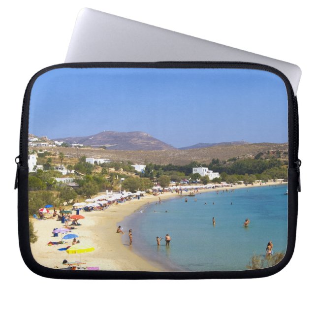 Funda Para Portátil Grecia, Isla Paros, Playa Krios desde arriba (Frente)