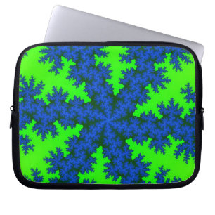 Funda Para Portátil Green and Blue Snowflake