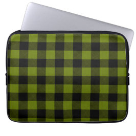 Funda Para Portátil Green Buffalo Check Garden