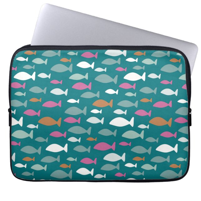 Funda Para Portátil Green Fish Shoal (Frente)