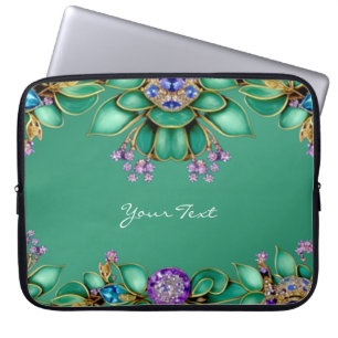 Funda Para Portátil Green Lews Purple Gemstones Portátil Sleeve