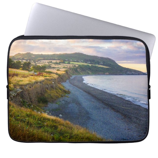 Funda Para Portátil Greystones South Beach Coastal View (Frente)