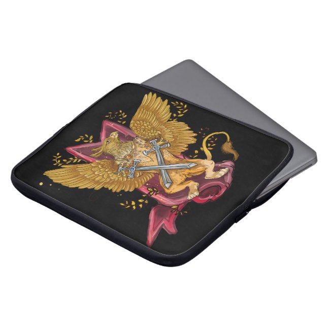Funda Para Portátil Griffin místico con espadas (Superior anverso)