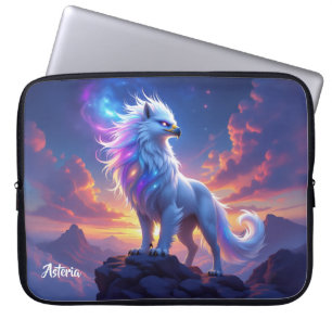 Funda Para Portátil Grifo Blanco Mitológico en la Cima del Mundo