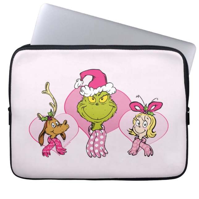 Funda Para Portátil Grinch Crew in Pink Valentine's Portrait (Frente)