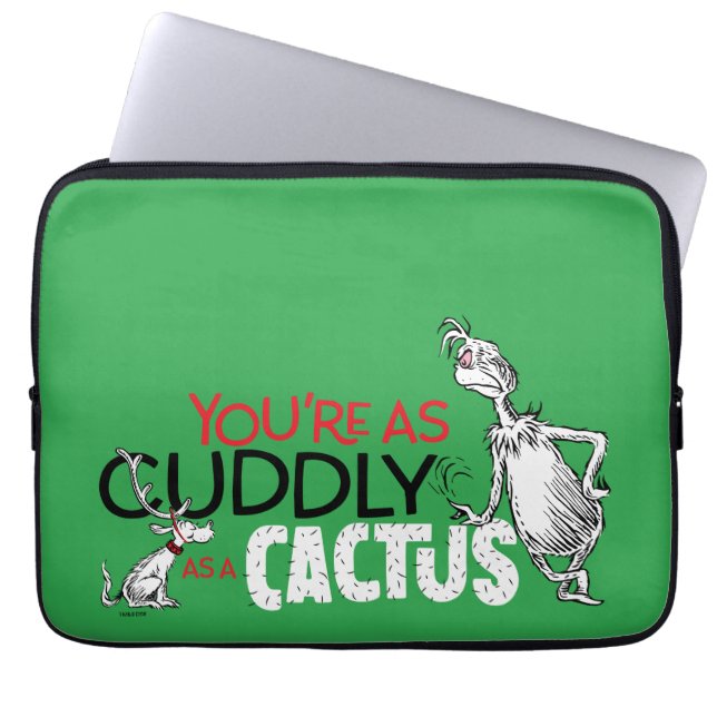 Funda Para Portátil Grinch | Eres tan astuto como una cita de Cactus (Frente)