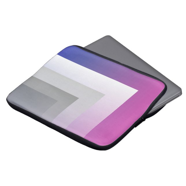 Funda Para Portátil Gris azul de Fuchsia (Superior anverso)