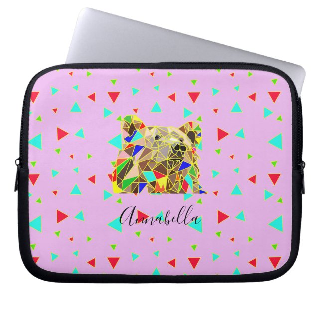 Funda Para Portátil Grizzly Bear Rosa (Frente)