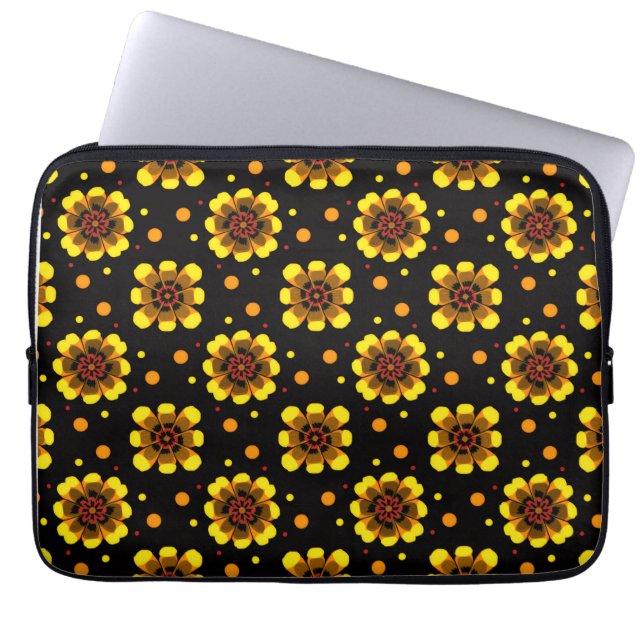 Funda Para Portátil Groovy 70s Daisy Flower Power Pattern (Frente)