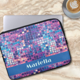 Funda Para Portátil Groovy Blue & Purple Disco Ball Personalizado