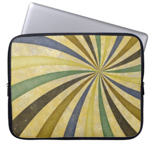 Funda Para Portátil Groovy Retro Spiral Sunbeam Ray Swirl Design