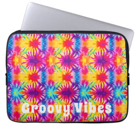 Funda Para Portátil Groovy Vibes Tie Dye Personalizable