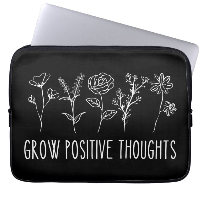 Funda Para Portátil Grow Positive Thoughts Aesthetic (Frente)