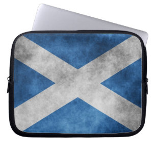 Funda Para Portátil Grunge de Escocia- Cruz de San Andrés