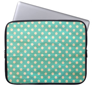 Funda Para Portátil Grunge los puntos de polka sin fisuras