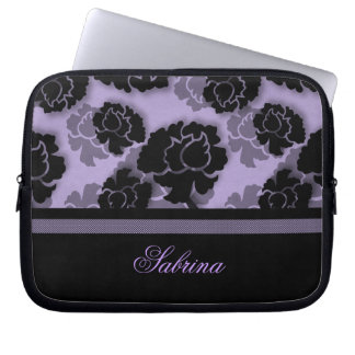 Funda Para Portátil Grungy Floral Decadation Electronics Bag, Lilac
