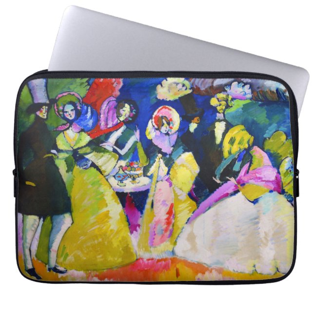 Funda Para Portátil Grupo en crinolinas de Wassily Kandinsky (Frente)