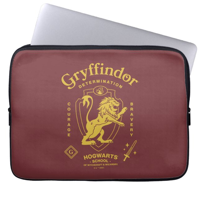 Funda Para Portátil GRYFFINDOR™ Determination Courage Bravery Crest (Frente)