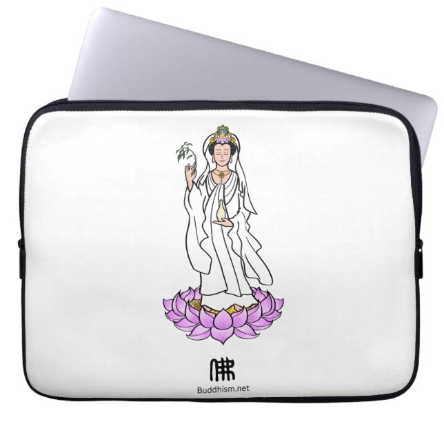 Funda Para Portátil Guan Yin Bodhisattva en Lotus (Frente)