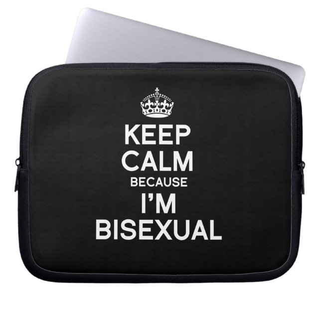 Funda Para Portátil GUARDE LA CALMA PORQUE soy BISEXUAL (Frente)