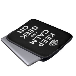 Funda Para Portátil Guarde la calma y al friki encendido