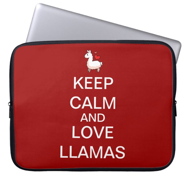Funda Para Portátil Guarde la calma y ame las llamas (Frente)