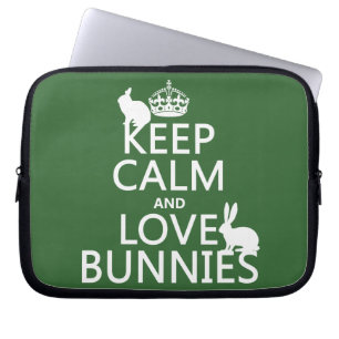 Funda Para Portátil Guarde la calma y ame los conejitos - todos los