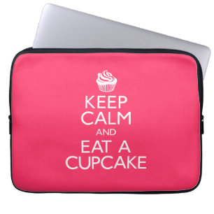 Funda Para Portátil Guarde la calma y coma una magdalena