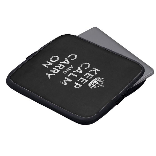 Funda Para Portátil Guarde la calma y continúe (Superior anverso)