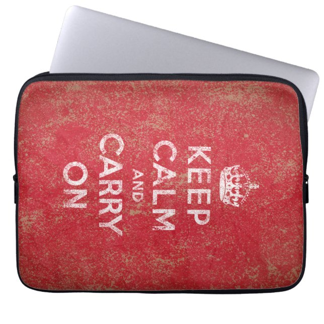 Funda Para Portátil Guarde la calma y continúe (Frente)