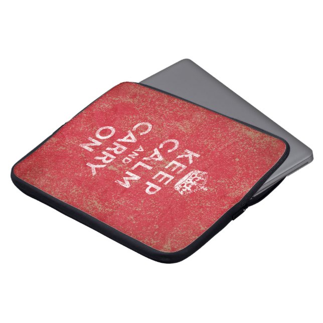 Funda Para Portátil Guarde la calma y continúe (Superior anverso)