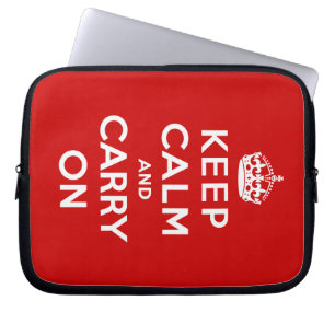 Funda Para Portátil Guarde la calma y continúe
