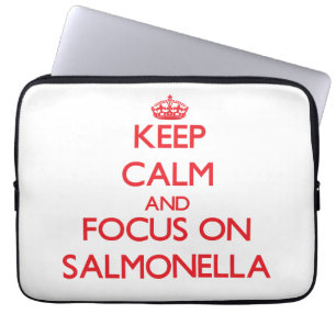 Funda Para Portátil Guarde la calma y el foco en salmonelas
