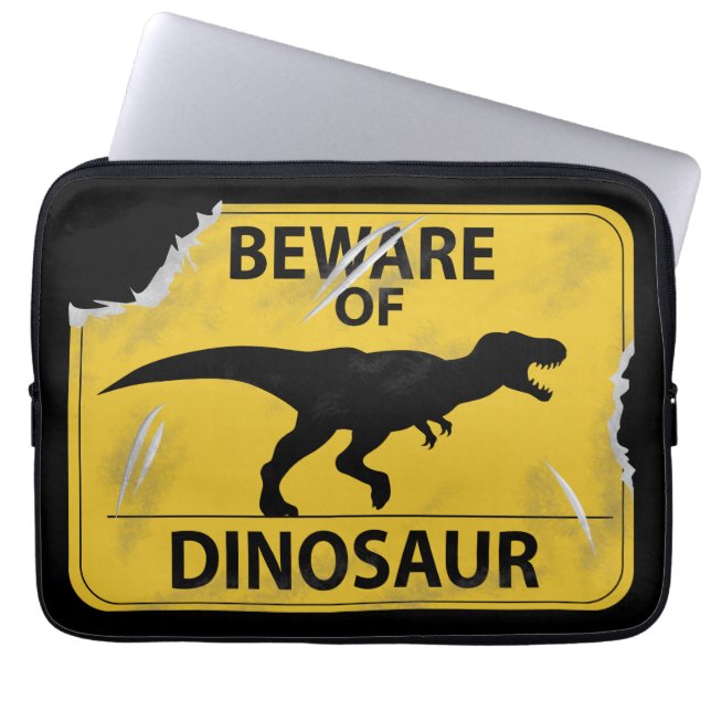 Funda Para Portátil Guárdese del dinosaurio (dañado) (Frente)